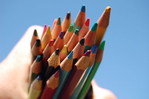 Picture of pencil crayons